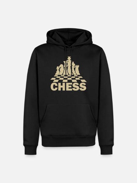 play chess player - Men’s Premium Organic Hoodie - black