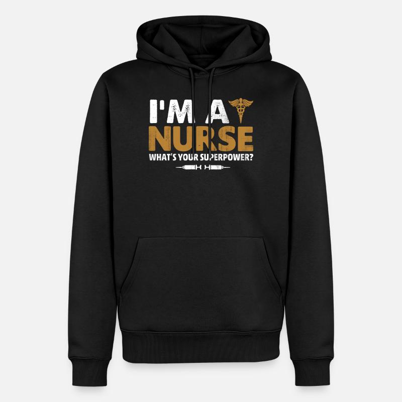 krankenschwester - Männer Premium Bio Hoodie - Schwarz