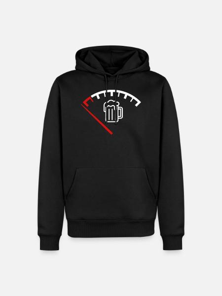 Bier Tankanzeige - Bierometer - Männer Premium Bio Hoodie - Schwarz