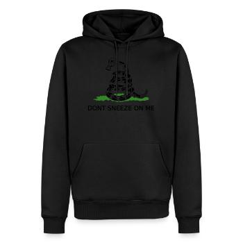 Niesen Sie nicht auf mich, treten Sie nicht auf mich lustige Parodie - Männer Premium Bio Hoodie - Schwarz - Vorne - Nico (187cm)