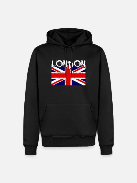 London - Men’s Premium Organic Hoodie - black