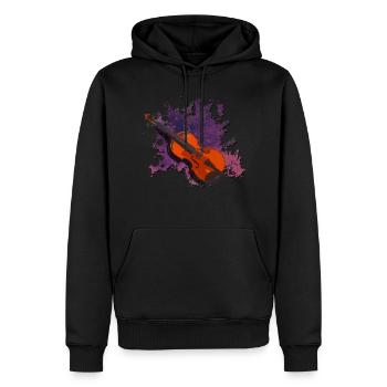 geige - Männer Premium Bio Hoodie - Schwarz - Vorne - Nico (187cm)