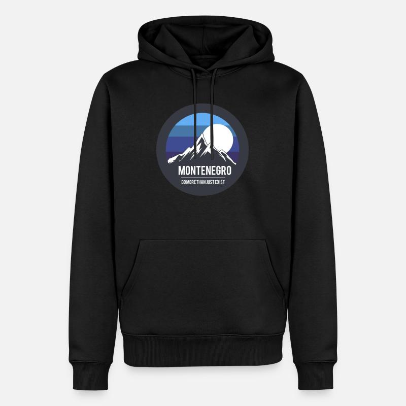 Monténégro - Sweat à capuche Premium bio Homme - noir