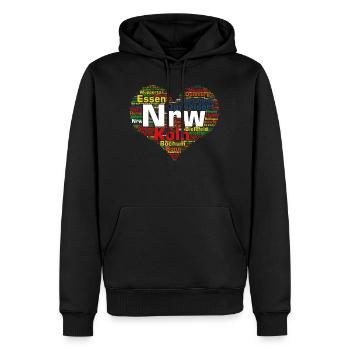 NRW Love - Männer Premium Bio Hoodie - Schwarz - Vorne - Nico (187cm)
