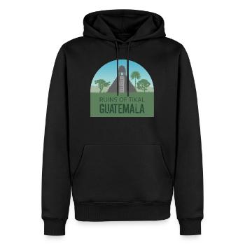 Tikal - Guatemala - Men’s Premium Organic Hoodie - black - Front - Nico (187cm)