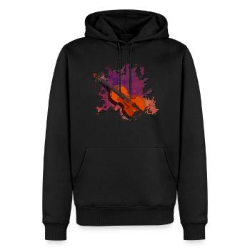 violin - Men’s Premium Organic Hoodie - black - Front - Nico (187cm)