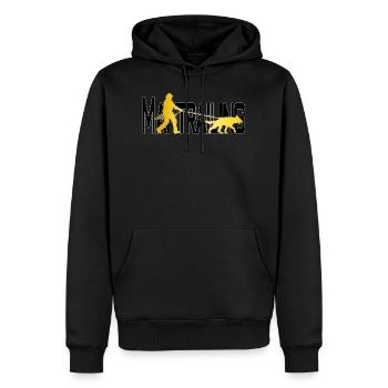 Mantrailing or / noir - Sweat à capuche Premium bio Homme - noir - Devant - Nico (187cm)