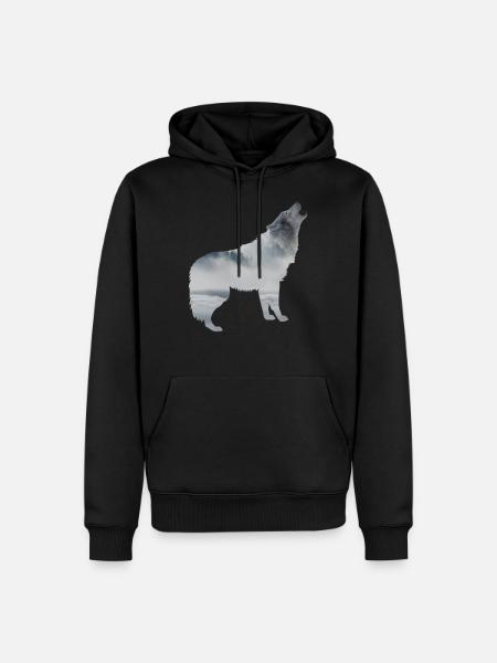 Wolf nature - Men’s Premium Organic Hoodie - black
