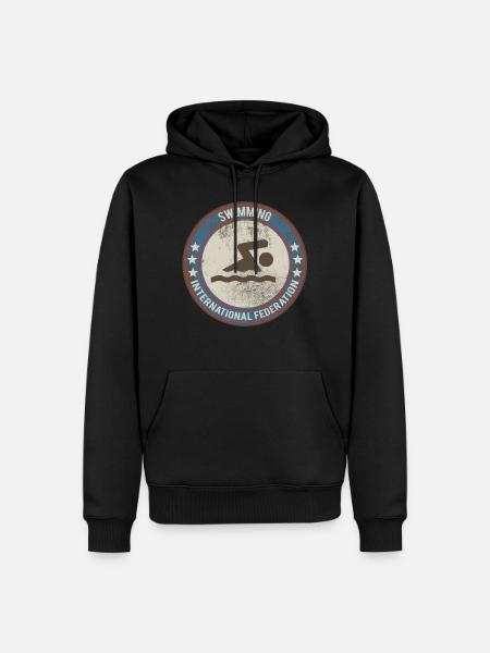 schwimmen - Männer Premium Bio Hoodie - Schwarz