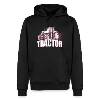 Traktor - Männer Premium Bio Hoodie - Schwarz - Vorne - Nico (187cm)