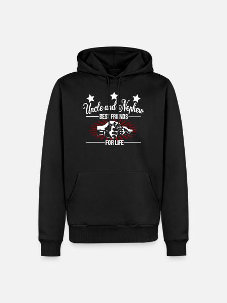 Tío y sobrino mejores amigos para la vida refranes diversión - Herre Premium økologisk hoodie - sort