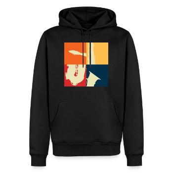 Saxophon - Männer Premium Bio Hoodie - Schwarz - Vorne - Nico (187cm)