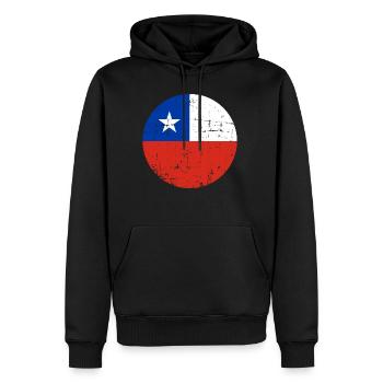 Chile - Männer Premium Bio Hoodie - Schwarz - Vorne - Nico (187cm)