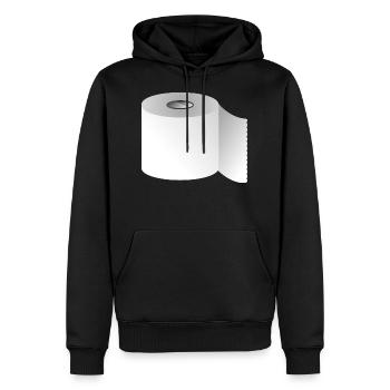 Papier toilette - Sweat à capuche Premium bio Homme - noir - Devant - Nico (187cm)