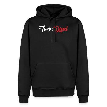 turbodiesel - Men’s Premium Organic Hoodie - black - Front - Nico (187cm)
