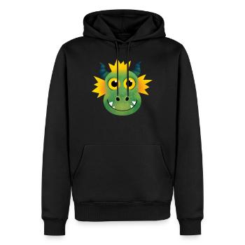 Kind Corona Dragon - Men’s Premium Organic Hoodie - black - Front - Nico (187cm)
