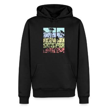 Blumen Muster Frühling - Männer Premium Bio Hoodie - Schwarz - Vorne - Nico (187cm)