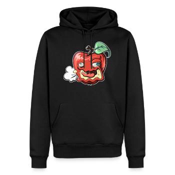 Apple - Men’s Premium Organic Hoodie - black - Front - Nico (187cm)