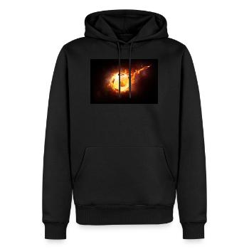 Boule de feu - Sweat à capuche Premium bio Homme - noir - Devant - Nico (187cm)