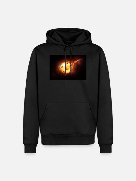 Boule de feu - Sweat à capuche Premium bio Homme - noir