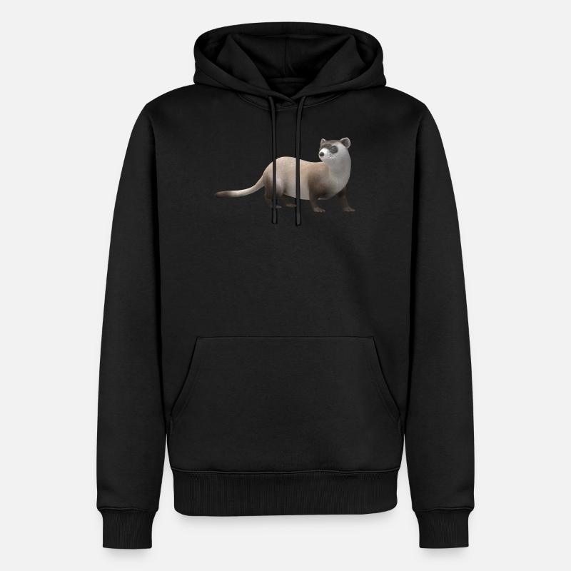 Belette 3D - Sweat à capuche Premium bio Homme - noir