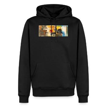 Compartmetalized - Men’s Premium Organic Hoodie - black - Front - Nico (187cm)