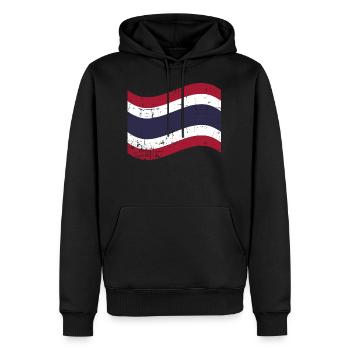 Thailand - Männer Premium Bio Hoodie - Schwarz - Vorne - Nico (187cm)