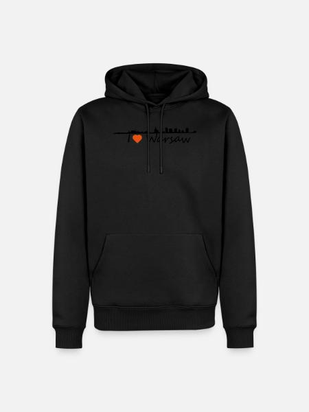 J'adore Varsovie - Sweat à capuche Premium bio Homme - noir