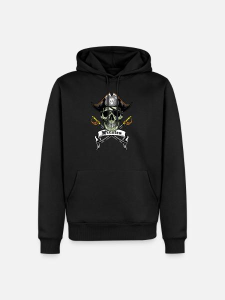 pirate - Men’s Premium Organic Hoodie - black