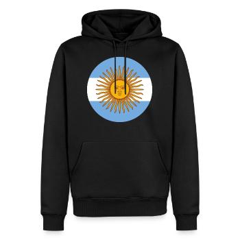 Argentinien - Männer Premium Bio Hoodie - Schwarz - Vorne - Nico (187cm)
