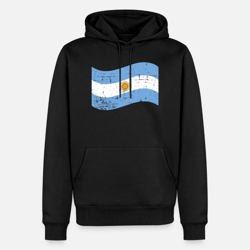 Argentinien - Männer Premium Bio Hoodie - Schwarz