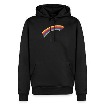 REGENBOGEN REGENBOGEN - Männer Premium Bio Hoodie - Schwarz - Vorne - Nico (187cm)