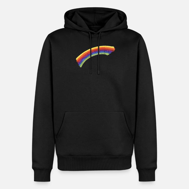 REGENBOGEN REGENBOGEN - Männer Premium Bio Hoodie - Schwarz