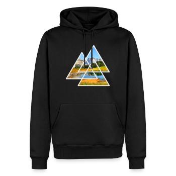 Dolomiten Natur - Männer Premium Bio Hoodie - Schwarz - Vorne - Nico (187cm)