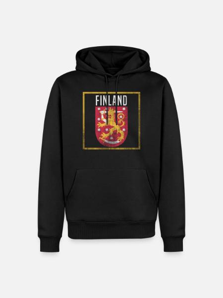 Finnland - Männer Premium Bio Hoodie - Schwarz