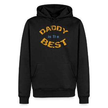 DADDY is the BEST - Men’s Premium Organic Hoodie - black - Front - Nico (187cm)