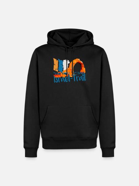 Israel National Trail Kibbutz Dan Shvil Israel blå - Herre Premium økologisk hoodie - sort
