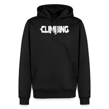 draußen Klettern Berg Felsen Kletterpark - Männer Premium Bio Hoodie - Schwarz - Vorne - Nico (187cm)