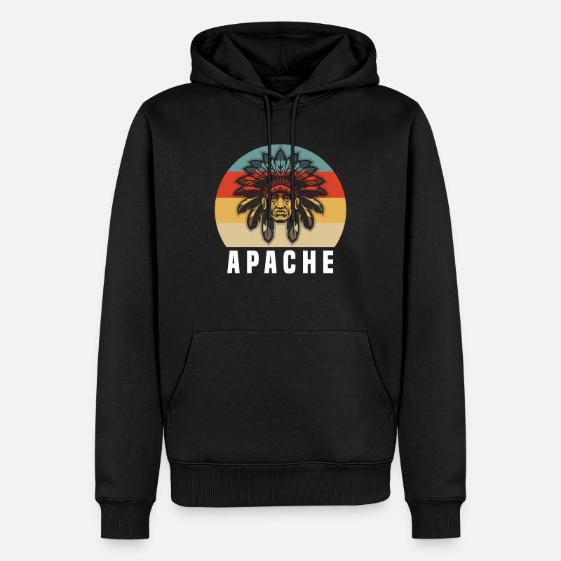 Apache - Sweat à capuche Premium bio Homme - noir