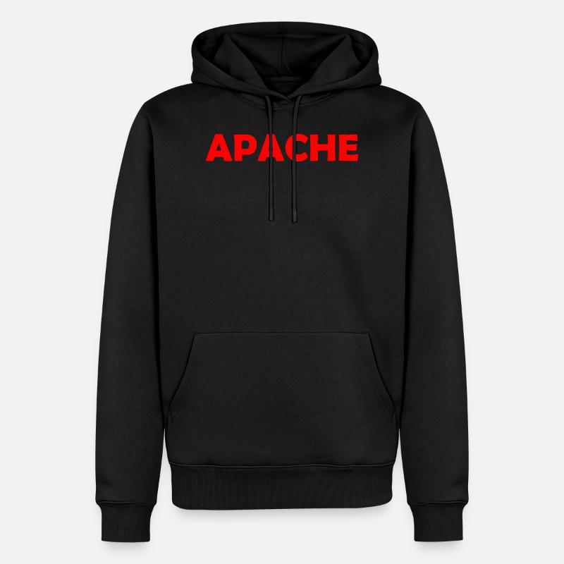 APACHE - Sweat à capuche Premium bio Homme - noir