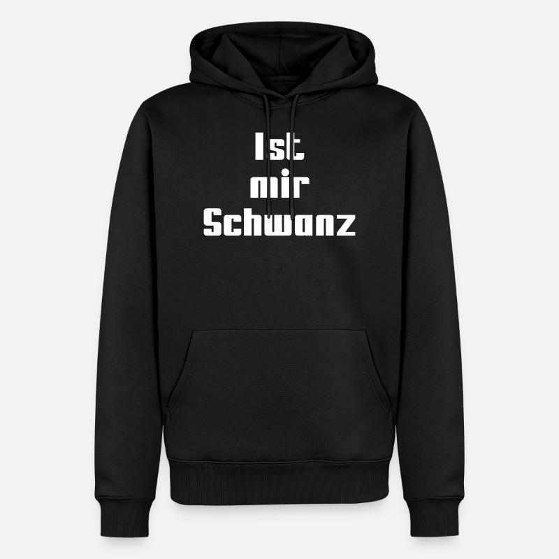 Ist mir Schwanz - Männer Premium Bio Hoodie - Schwarz