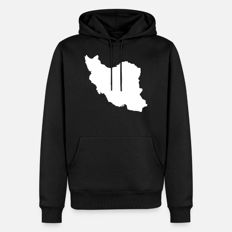 Iran - Männer Premium Bio Hoodie - Schwarz
