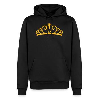 Diadem - Männer Premium Bio Hoodie - Schwarz - Vorne - Nico (187cm)