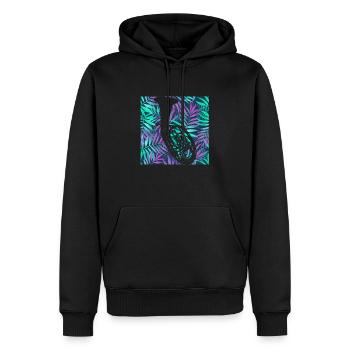 Tenorhorn - Männer Premium Bio Hoodie - Schwarz - Vorne - Nico (187cm)