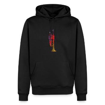 Trompete - Männer Premium Bio Hoodie - Schwarz - Vorne - Nico (187cm)