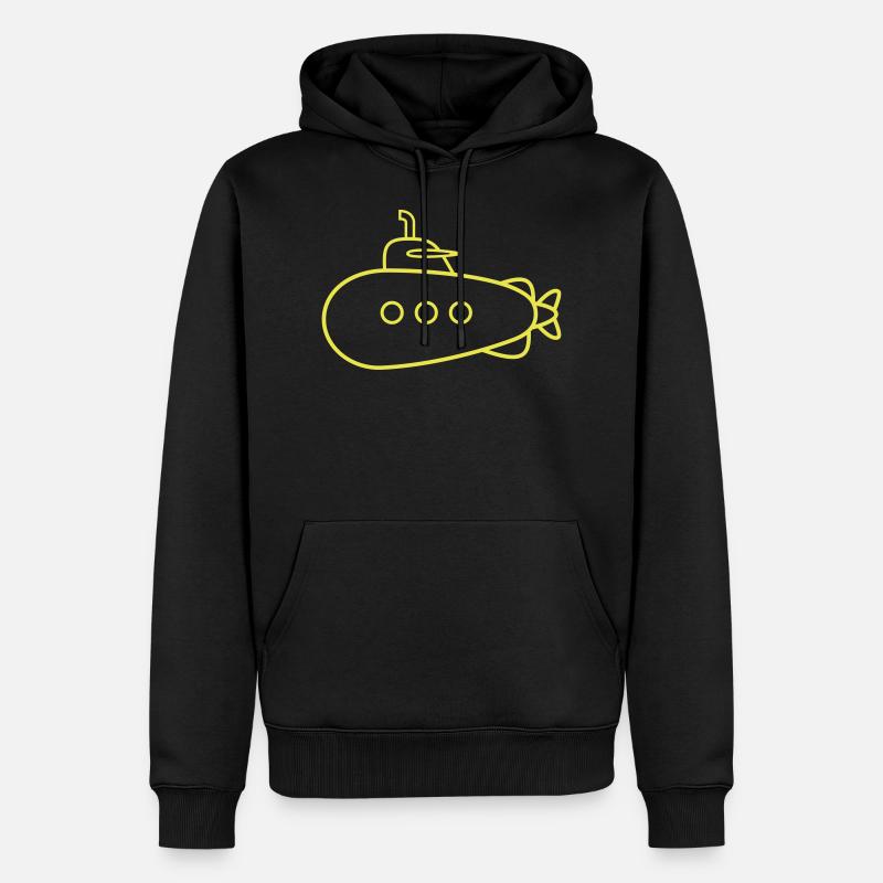 sous-marin jaune - Sweat à capuche Premium bio Homme - noir