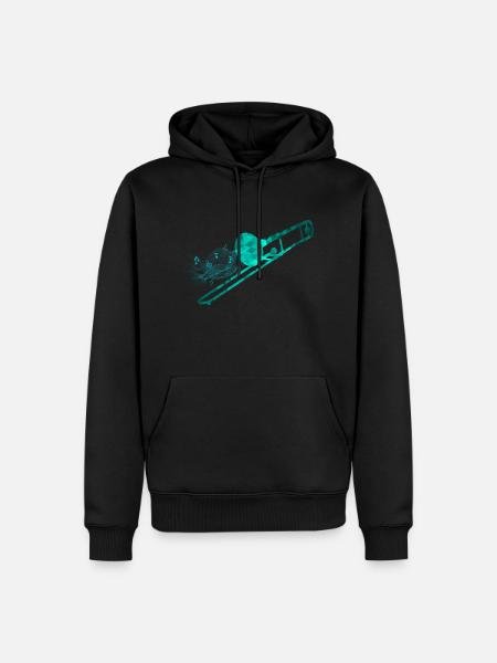 trombone - Sweat à capuche Premium bio Homme - noir