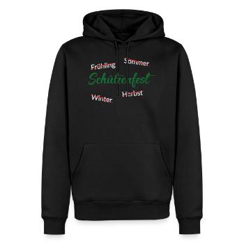 Jahreszeit Schützenfest - Männer Premium Bio Hoodie - Schwarz - Vorne - Nico (187cm)