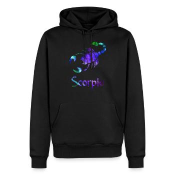 Skorpion - Männer Premium Bio Hoodie - Schwarz - Vorne - Nico (187cm)