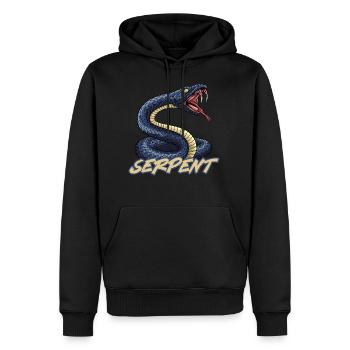 Schlange - Männer Premium Bio Hoodie - Schwarz - Vorne - Nico (187cm)